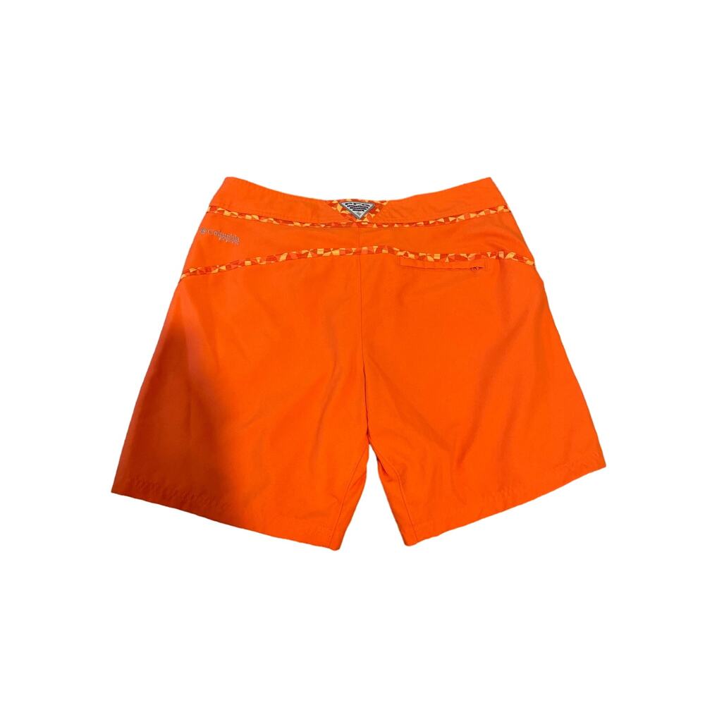 COLUMBIA Omni Shade Shorts SIZE 10 Pockets Orange sun protection - Picture 4 of 6